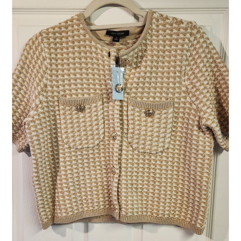 Ann Taylor Petite Old Money Classic Sweater Cardigan Small New With Tags